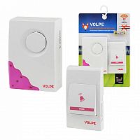 Звонок беспроводной аналоговый Volpe UDB-Q026 W-R1T1-16S-80M-WH Белый картинка 